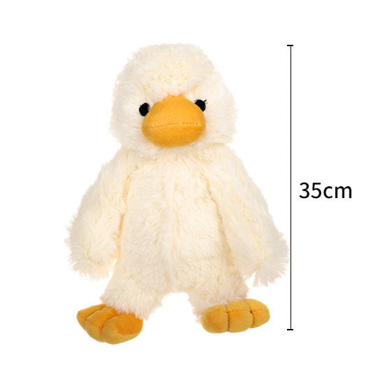 Soft Plush Pet Duck Toy: White with Yellow Beak & Feet. Sop Now!