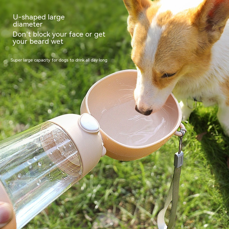 Portable pet water dispenser for hydration on-the-go. Crafted from safe materials. Ideal for outdoor use.