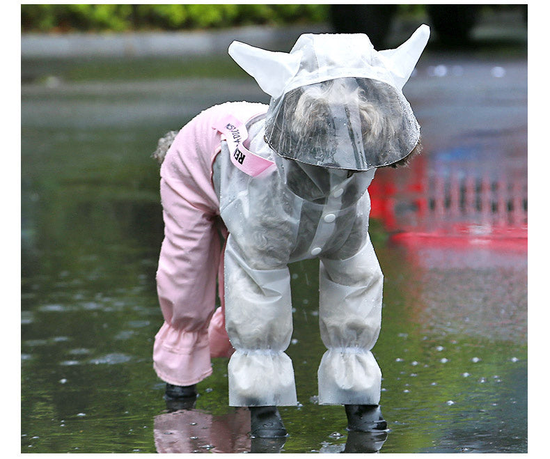 Splashproof Raincoat: Shield your pet in style. Durable, functional, keeps dry, cute design, essential accessory. Shop Now!