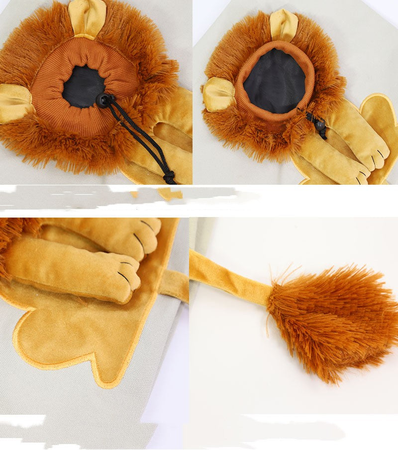 Lion Design Pet Carrier: Breathable, Adjustable, Hands-Free Sling Bag for Small Pets. Various Colors/Sizes.