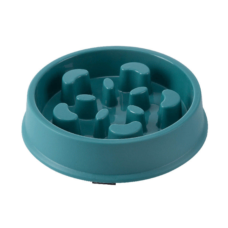 Choking prevention bowl for dogs & cats. Slow feeding solution in various colors. SEO: Pet bowl, slow feed, prevent choking, colorful, low bandwidth.