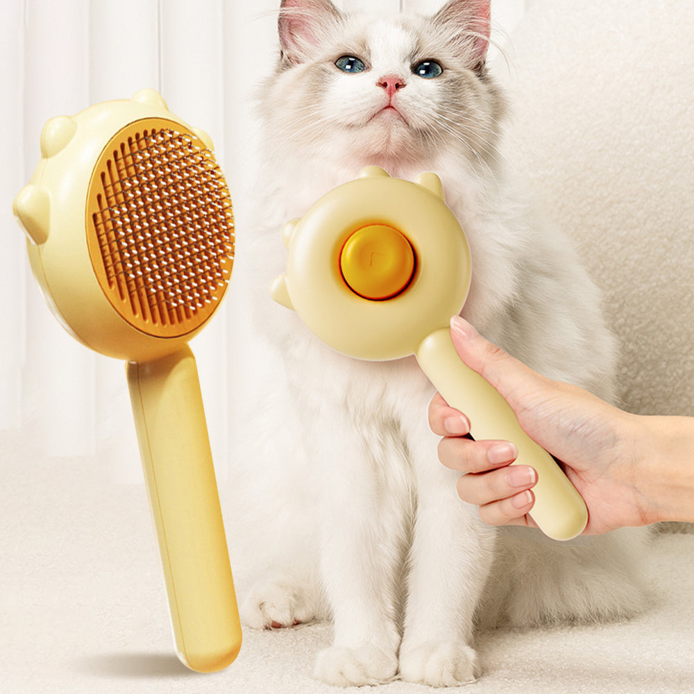 Versatile Pet Grooming Tool: Brush, Comb, Massager for Dogs and Cats. Promotes Health, Prevents Knots.