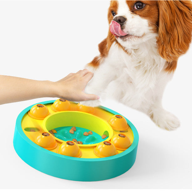 Elevate your dog's mealtime with a colorful, fun slow feeding bowl. Boost digestion and IQ. Perfect for visually impaired or low-bandwidth users.