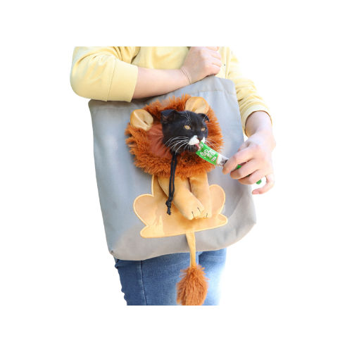 Lion Design Pet Carrier: Breathable, Adjustable, Hands-Free Sling Bag for Small Pets. Various Colors/Sizes.Shop Now!