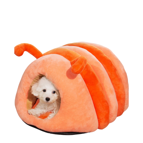 Cat Comfort Caterpillar Pet Beds: Crystal Velvet Plush