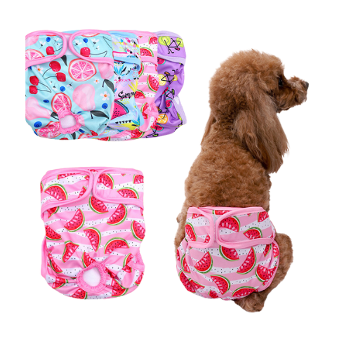 Ultra-Comfort Dog Menstrual Diaper Pants: Premium Polyester for comfort, durability. Superior protection & convenience. Order now!