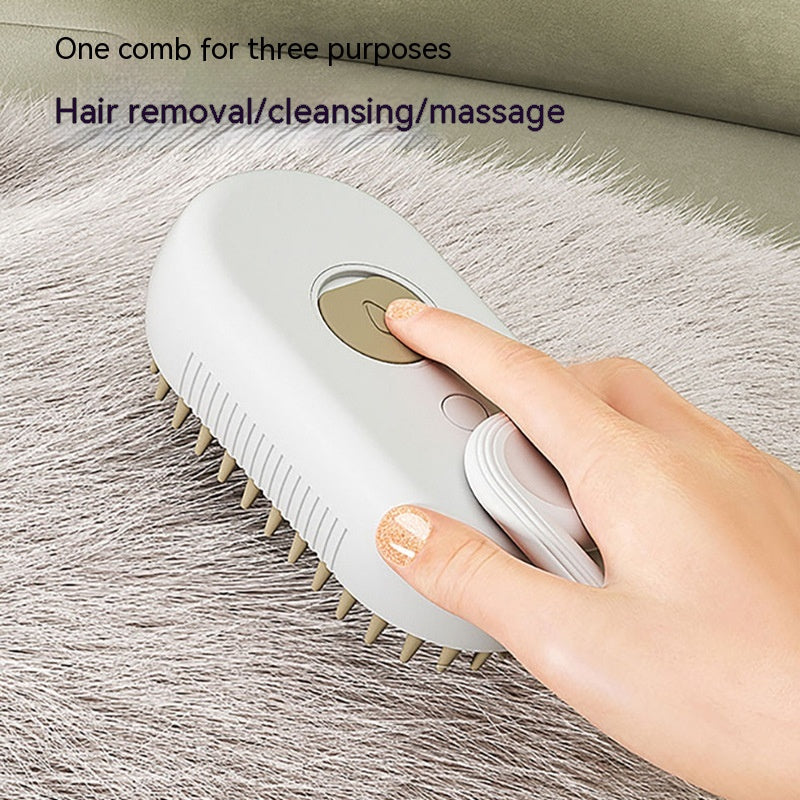 Steam Pet Brush: Unique Spray, High-Quality, USB Rechargeable, Ergonomic Design, Multifunctional Application."