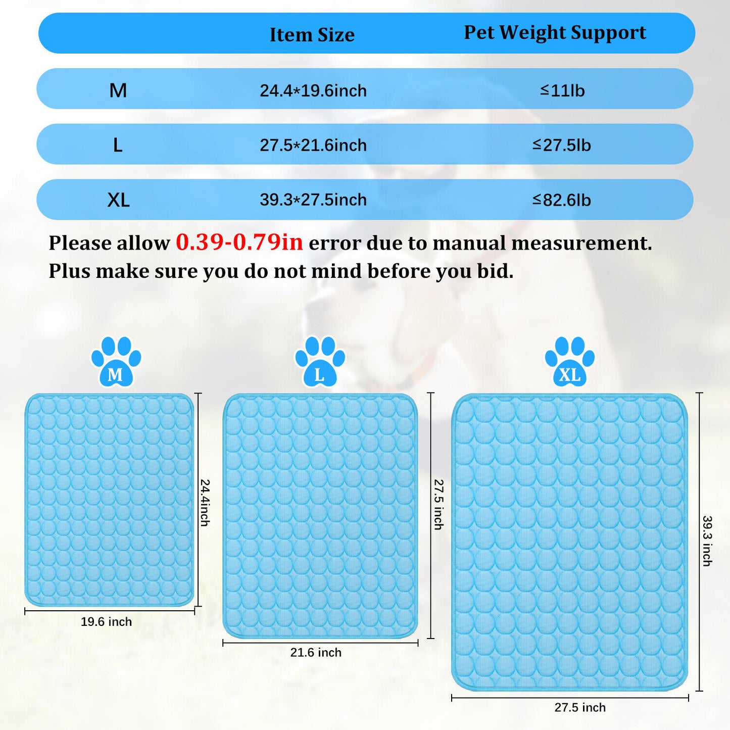 3-Layer Pet Cooling Mat: High-Quality, Ice Silk, Absorbent Cotton, Machine Washable, Portable, Versatile.