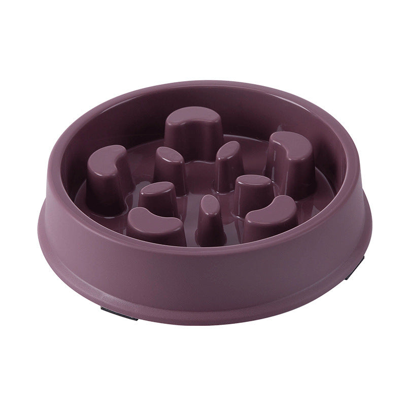 Choking prevention bowl for dogs & cats. Slow feeding solution in various colors. SEO: Pet bowl, slow feed, prevent choking, colorful, low bandwidth.