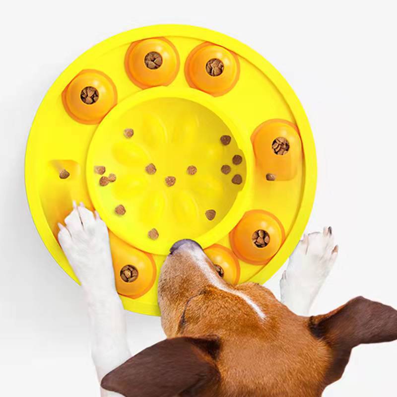 Elevate your dog's mealtime with a colorful, fun slow feeding bowl. Boost digestion and IQ. Perfect for visually impaired or low-bandwidth users.