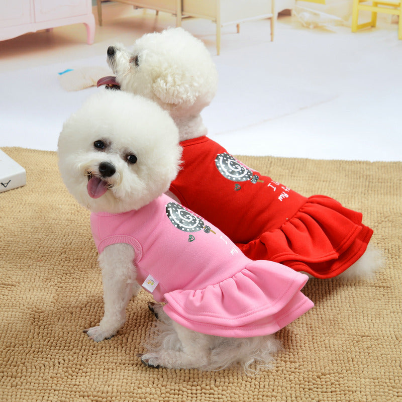 Princess Teddy Dog Dress: Soft Fleece, Regal Charm, Cozy, Special Occasions, Luxury Apparel, Canine Fashion,Shop Now!