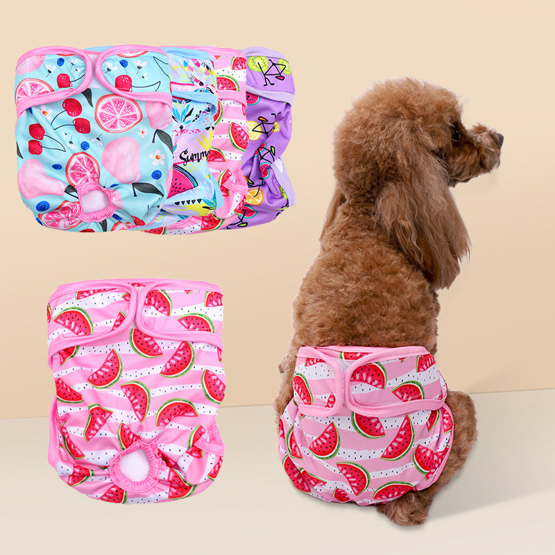 Ultra-Comfort Dog Menstrual Diaper Pants: Premium Polyester for comfort, durability. Superior protection & convenience. Order now!