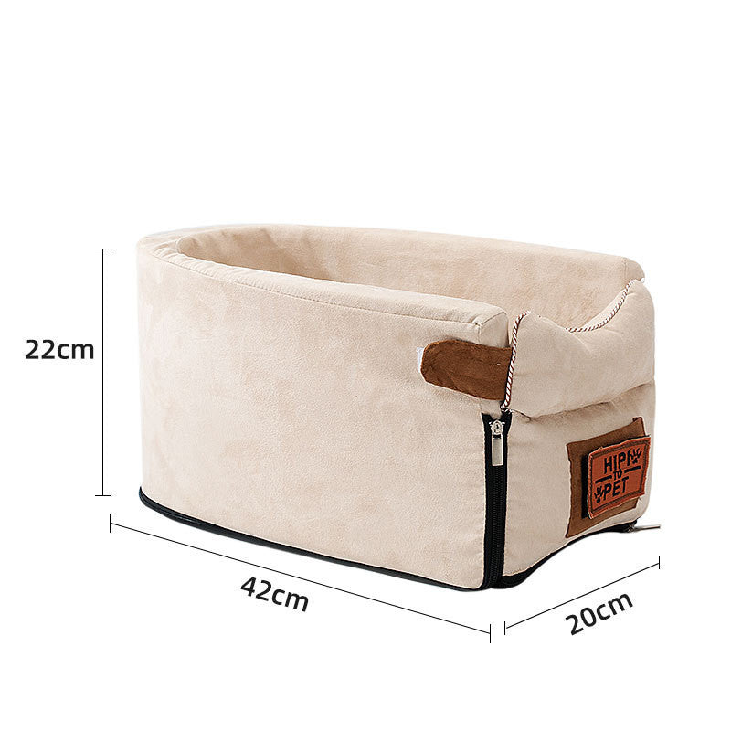 Pet Safety Car Seat: Protects Small Dogs & Cats During Travel. Minimize Collisions, Reduce Anxiety. Easy Access, Secure Buckle. Washable Material. Premium Comfort.Shop Now!