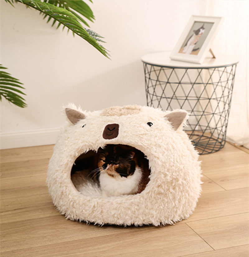 Alpaca Dog and Cat Plush Bed. Shop Now!
