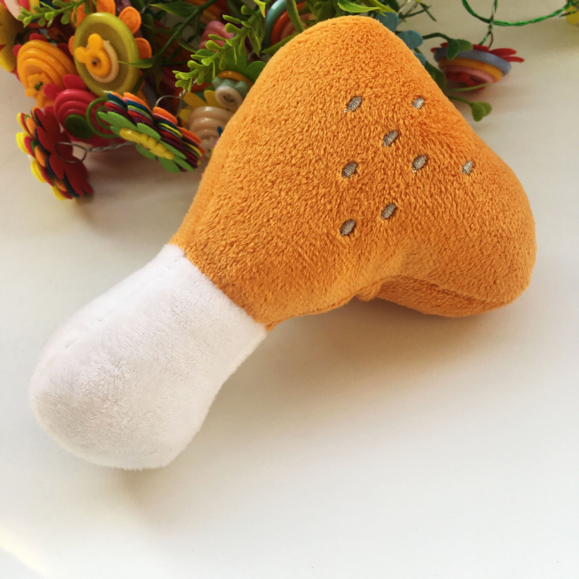 Bite Toy Collection Plush Chicken Leg Toys - 16-18cm. 