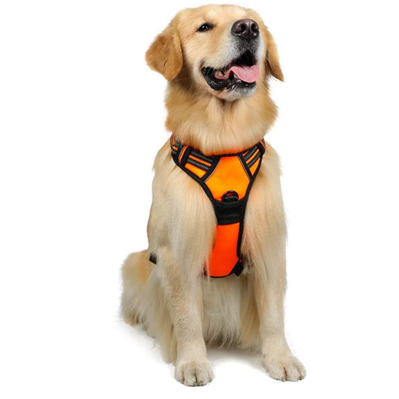 Large Dog Vest Leash: Nylon Chest Straps. Sizes S-XL in Multiple Colors. Adjustable for Various Dog Sizes. Shop Now!