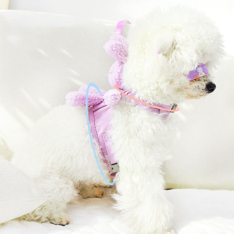 Elevate Pet Walks with Polyester Traction Belt. Purple, Pink, Off White. S, M, L Sizes. Shopo Now!