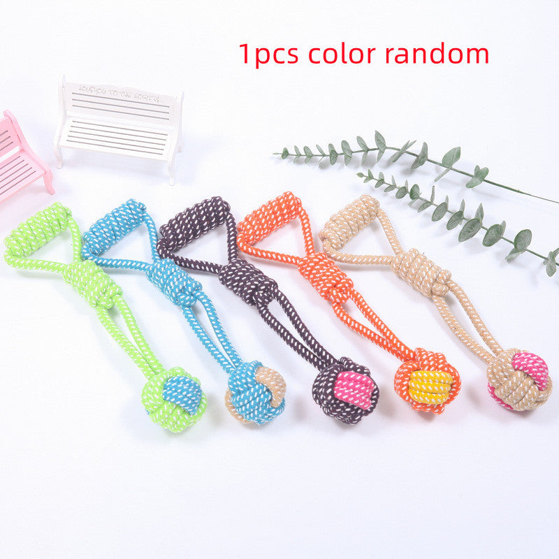 Cotton Rope Dog Toy with Mini Ball for Chew & Play