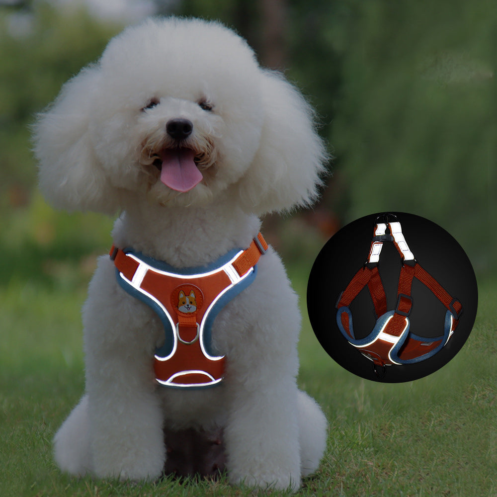 Introducing No Pull Dog Harness Vest for Small Dogs & Puppies. Lightweight, Escape-Proof Design. Reflective Strips for Safety.Shop NOw!