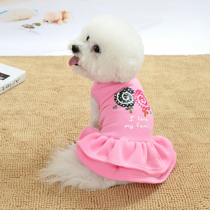 Princess Teddy Dog Dress: Soft Fleece, Regal Charm, Cozy, Special Occasions, Luxury Apparel, Canine Fashion,Shop Now!