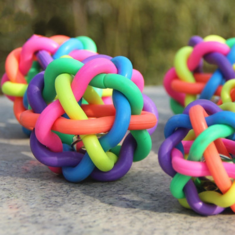 Elastic Rubber Dog Bell Interactive Pet Toy Essential