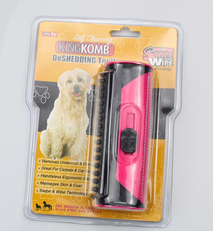 Essential pet grooming tool: Dog and Cat Comb and Lint Roller Brush ensure efficient hair removal and grooming.