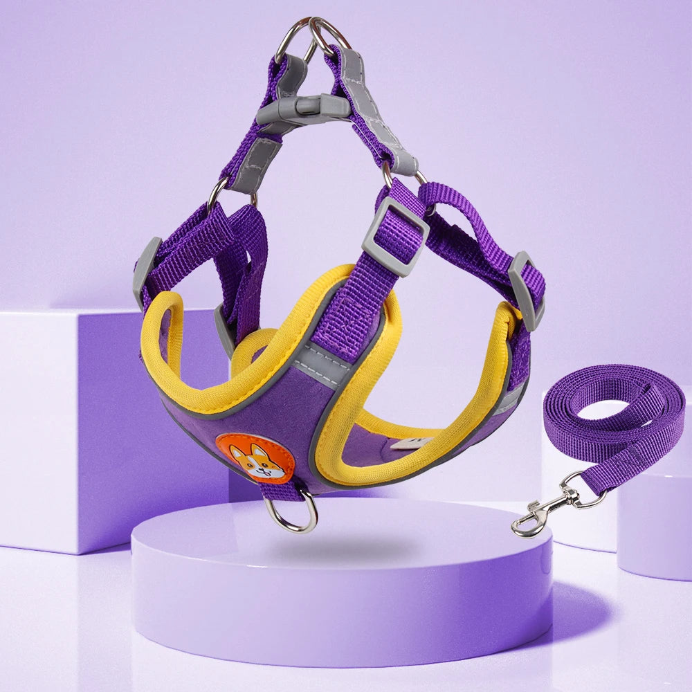 Introducing No Pull Dog Harness Vest for Small Dogs & Puppies. Lightweight, Escape-Proof Design. Reflective Strips for Safety.Shop Now!