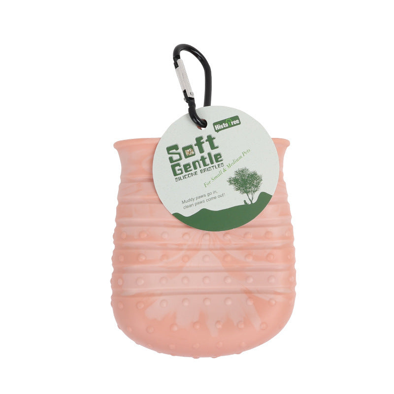 Discover our 2-in-1 Pet Paw Cleaner & Brush! Dual functionality for grooming needs. Portable, powerful silicone bristles ensure cleanliness & comfort. Say farewell to mess with ease