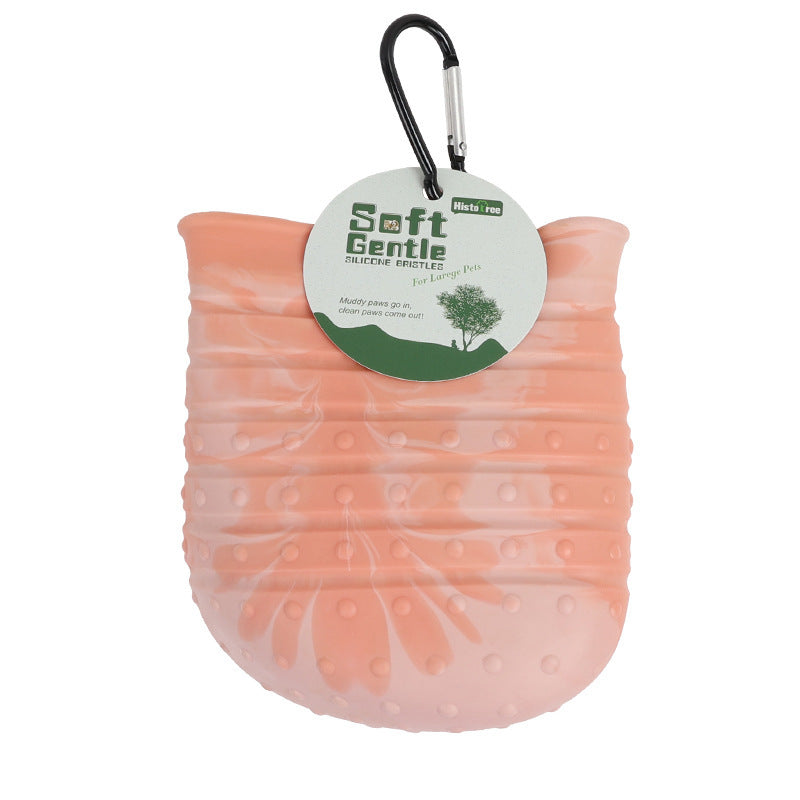 Discover our 2-in-1 Pet Paw Cleaner & Brush! Dual functionality for grooming needs. Portable, powerful silicone bristles ensure cleanliness & comfort. Say farewell to mess with ease