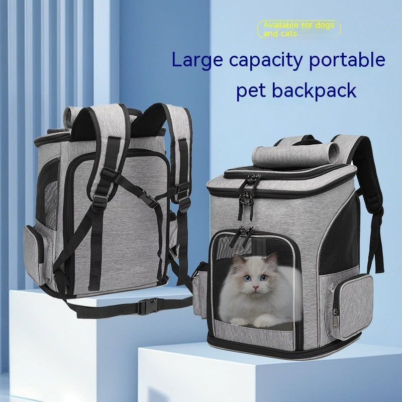 Large Capacity Extendable Pet Bag: Ultimate Convenience for Traveling Pets. Spacious, Durable, Stylish Backpack.
