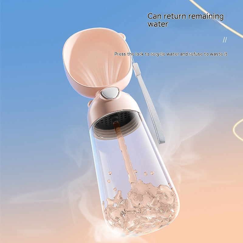 Portable pet water dispenser for hydration on-the-go. Crafted from safe materials. Ideal for outdoor use.