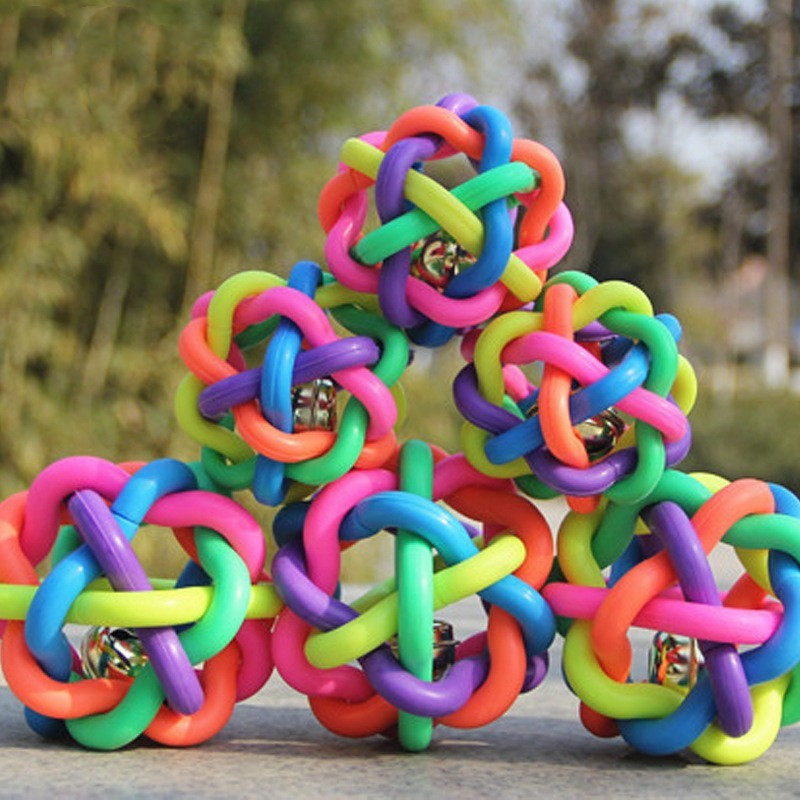 Elastic Rubber Dog Bell Interactive Pet Toy Essential