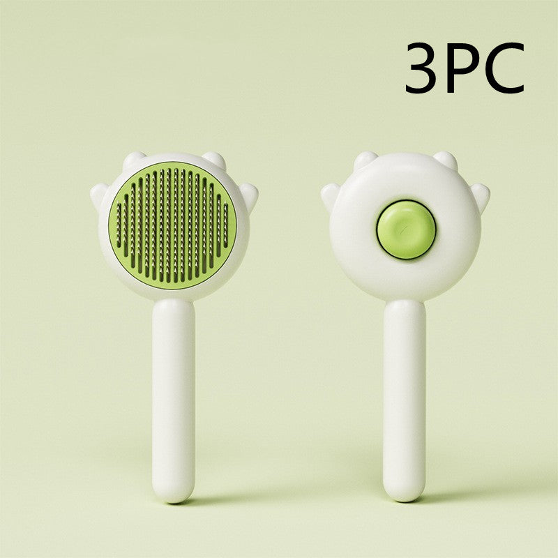 Versatile Pet Grooming Tool: Brush, Comb, Massager for Dogs and Cats. Promotes Health, Prevents Knots.