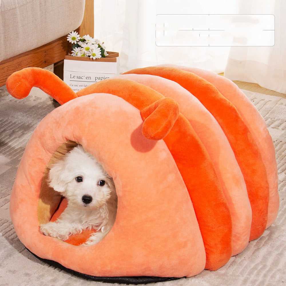 Cat Comfort Caterpillar Pet Beds: Crystal Velvet Plush