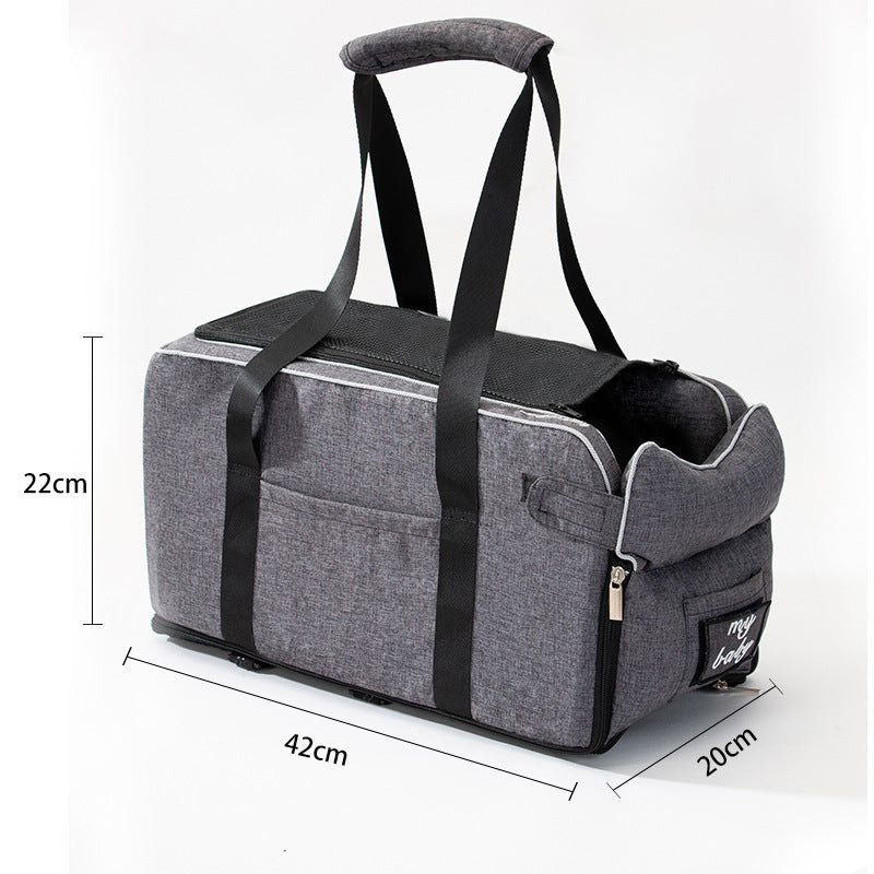 Pet Safety Car Seat: Protects Small Dogs & Cats During Travel. Minimize Collisions, Reduce Anxiety. Easy Access, Secure Buckle. Washable Material. Premium Comfort.Shop Now!