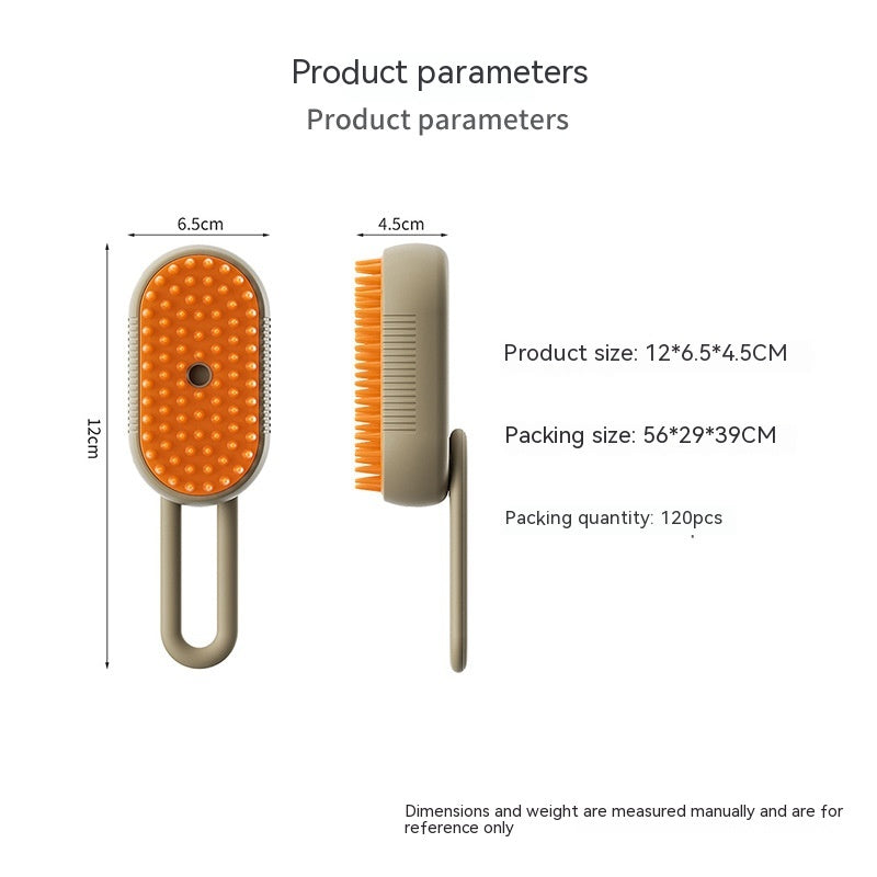 Steam Pet Brush: Unique Spray, High-Quality, USB Rechargeable, Ergonomic Design, Multifunctional Application."