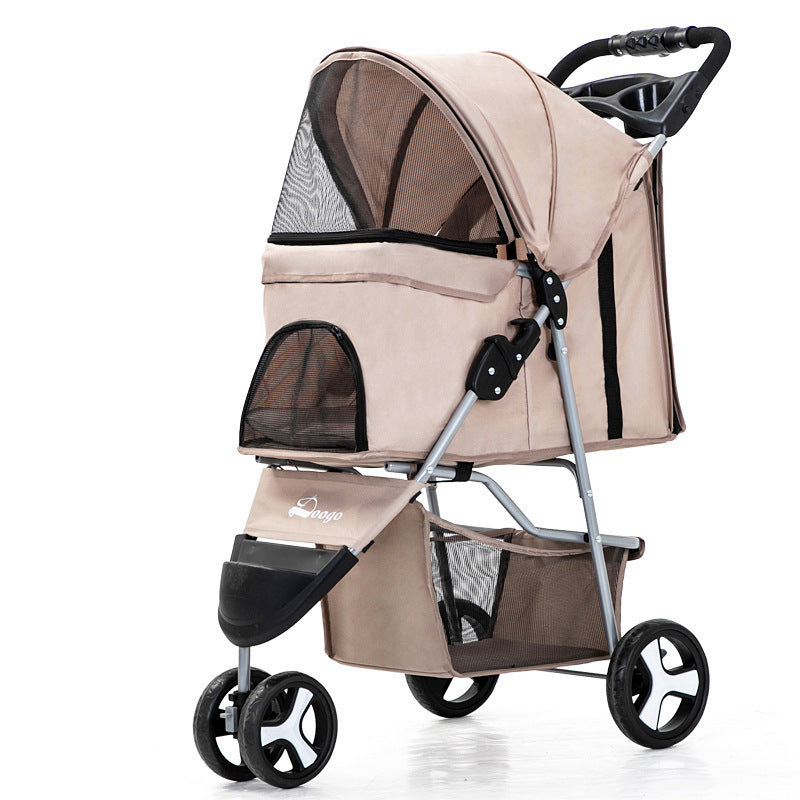 Compact, Foldable Pet Stroller: Easy Travel for Dogs & Cats - Lightweight Design.Shop Now!