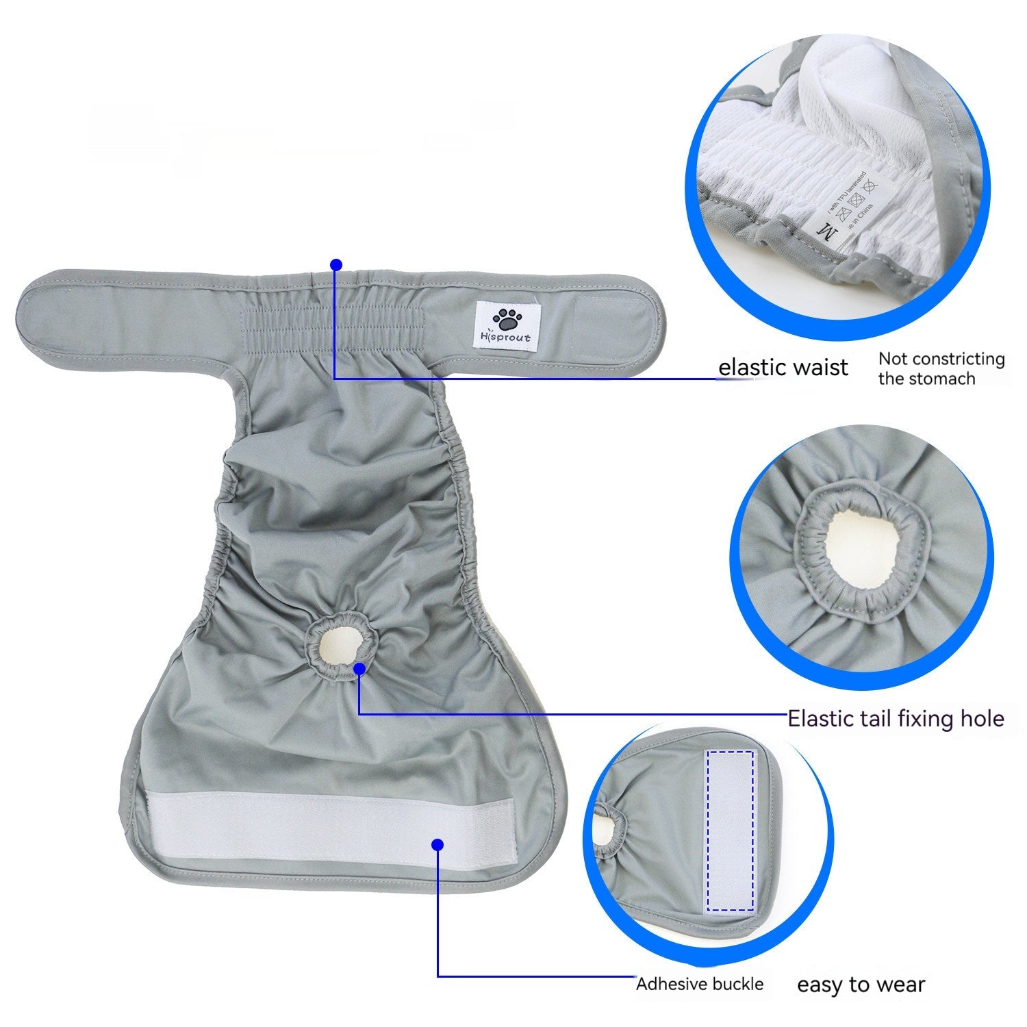 Reusable Pet Diaper Pants: Various Colors, Sizes XS-XL. Shop Now!