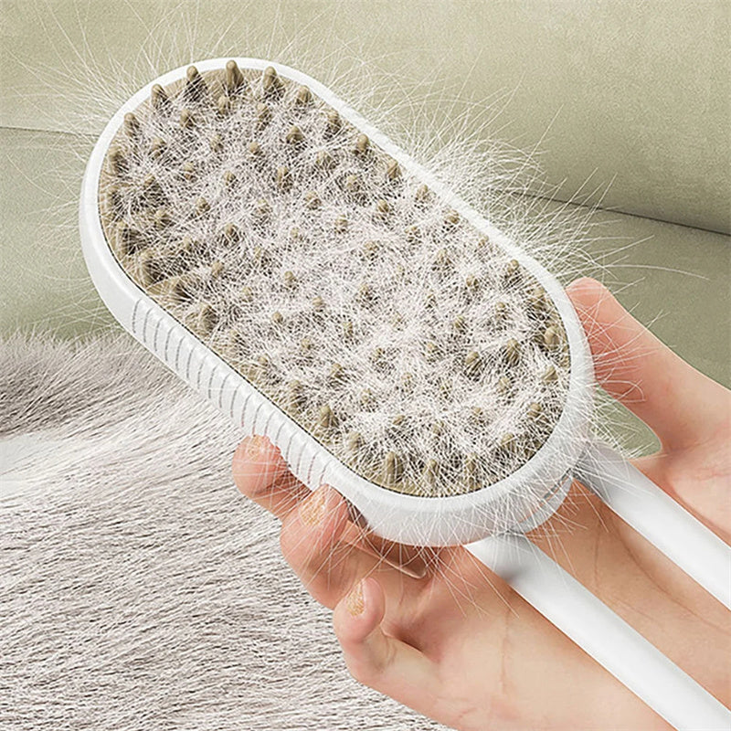 Steam Pet Brush: Unique Spray, High-Quality, USB Rechargeable, Ergonomic Design, Multifunctional Application."